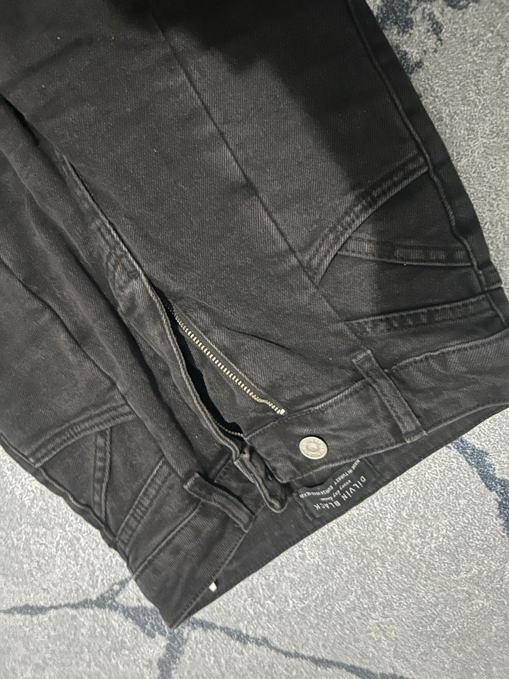 Siyah Dar Kesim Kot Pantolon - Görsel 2