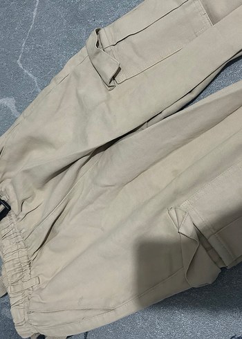 Bej Kemerli Rahat Kesim Kadın Pantolon - Görsel 2