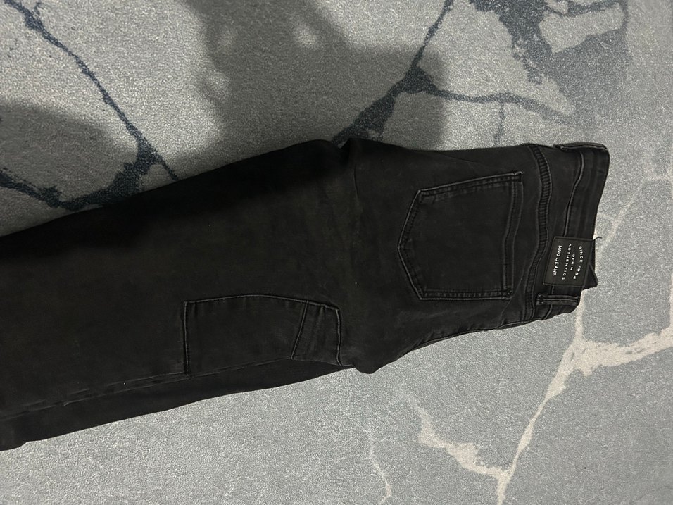 Siyah Kadın Skinny Street Wear Jean - Görsel 2