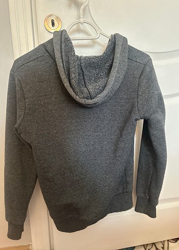 Gri Fermuarlı kapsonlu Kadın hırka - Görsel 2