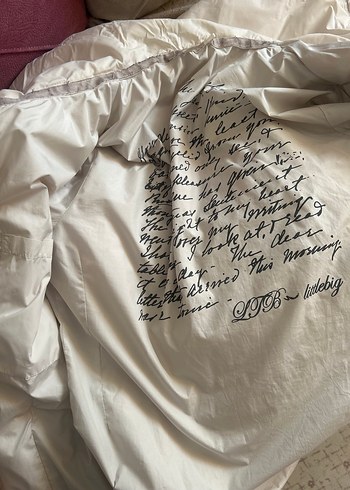 Beyaz Midi Kadın Mont Yüksek Yakalı Fermuarlı - Görsel 6