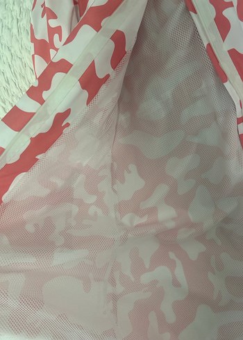 Pembe Kamuflaj Desenli uzun trenckot yagmurluk - Görsel 4