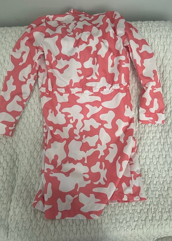 Pembe Kamuflaj Desenli uzun trenckot yagmurluk - Görsel 5