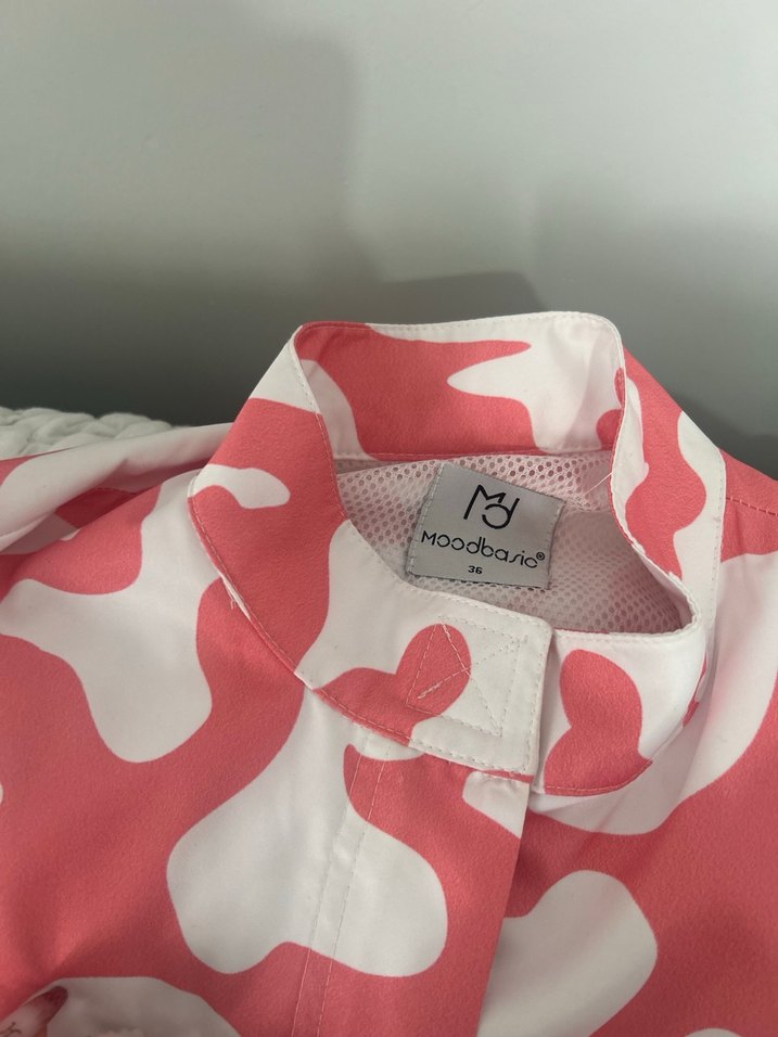 Pembe Kamuflaj Desenli uzun trenckot yagmurluk - Görsel 2