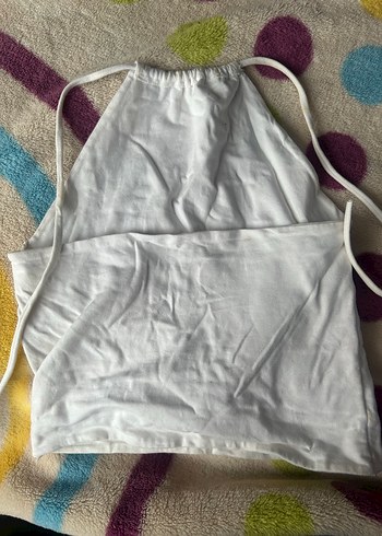 boyundan baglamalı beyaz crop - Görsel 2