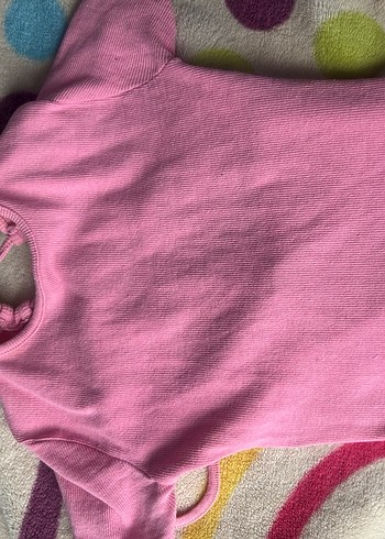 sırt dekolteli pembe kısakollu - Görsel 2