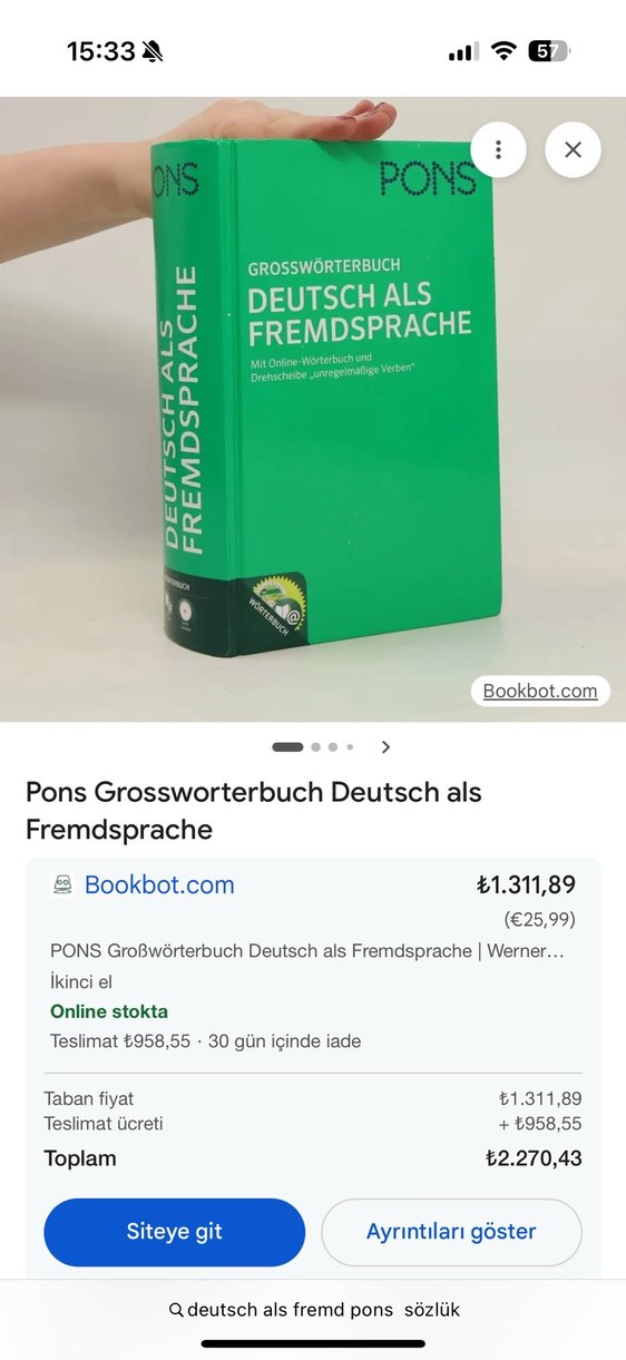 Pons Almanca Yabancı Dil Sözlüğü - Görsel 2