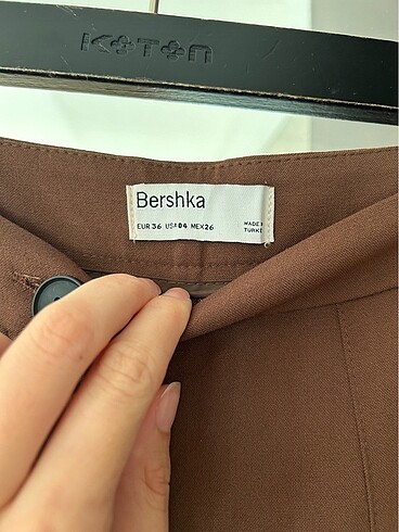 s Beden kahverengi Renk Bershka Kumaş Pantolon