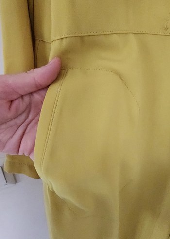 yağ yeşili uzun Kadın Gömlek tunik - Görsel 3