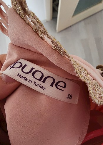 Pembe Uzun Kollu Drapeli Kadın Elbise - Görsel 7