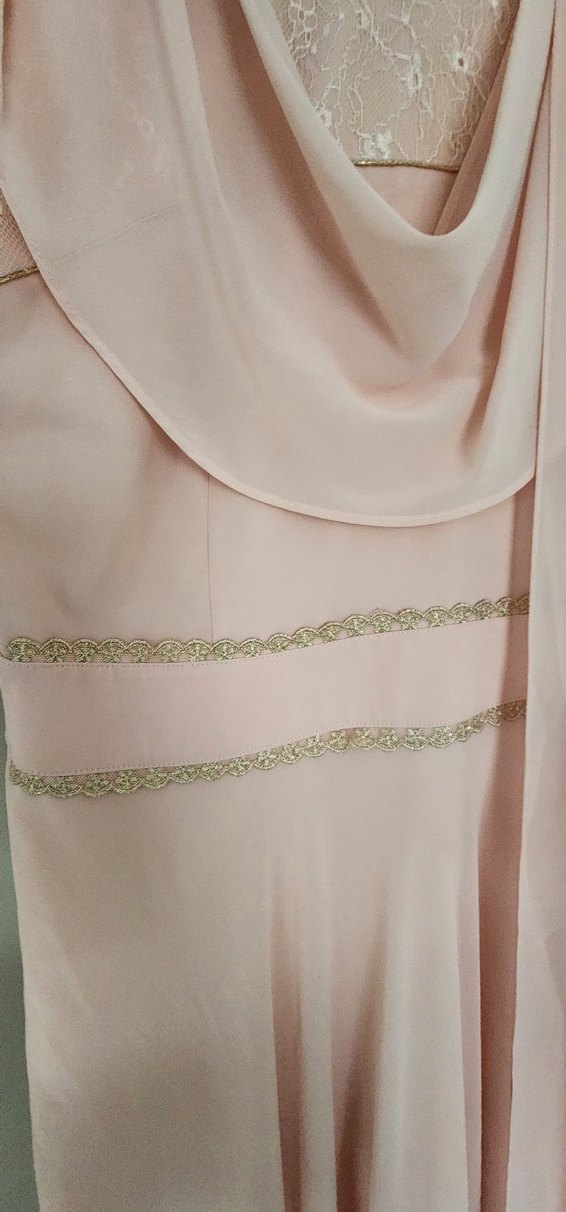 Pembe Uzun Kollu Drapeli Kadın Elbise - Görsel 5