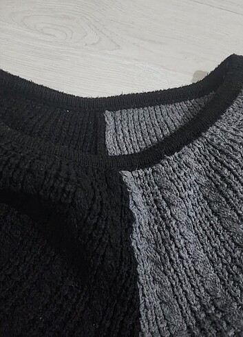 Çift renk kazak - Görsel 4