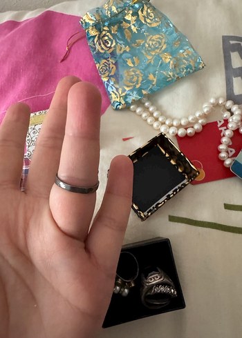 Sterling silver 925 ayar gümüş Bohem Kadın Yüzük