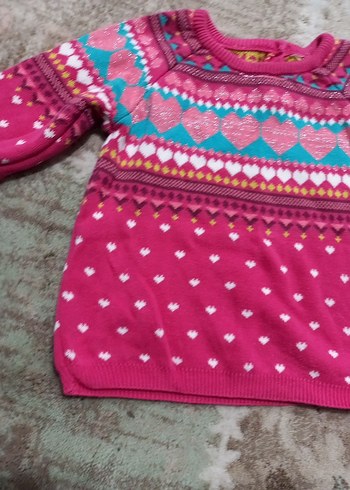 LC Waikiki Kız Çocuk Renkli Desenli Örgü Kazak