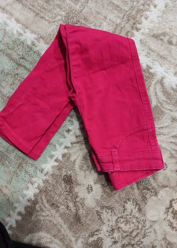 Kız Çocuk Pembe Dar Kesim Pantolon