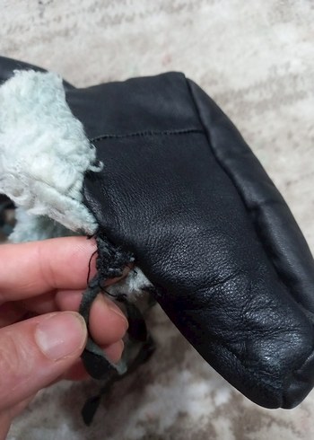 Gri Kürklü Erkek Çocuk Sıcak Ev Patiği - Görsel 4