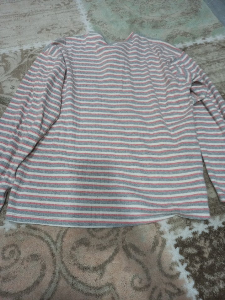 Gri Nakışlı Bohem Kız Triko Gömlek - Görsel 3