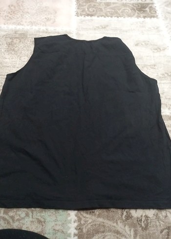 Siyah Baskılı Erkek Kolsuz Tişört - Görsel 4