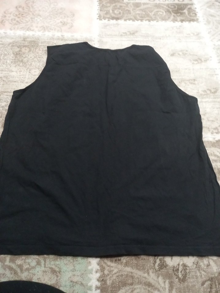 Siyah Baskılı Erkek Kolsuz Tişört - Görsel 4