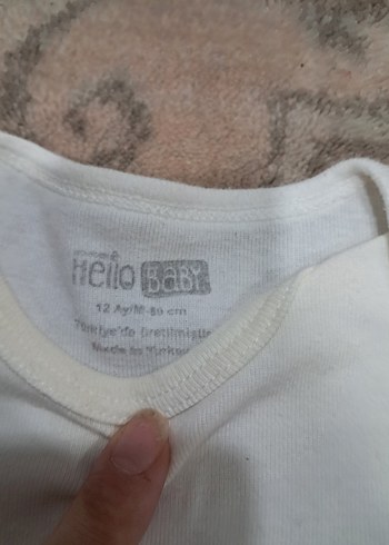 Beyaz Bebek Uzun Kollu ve Askılı Atlet Seti - Görsel 4