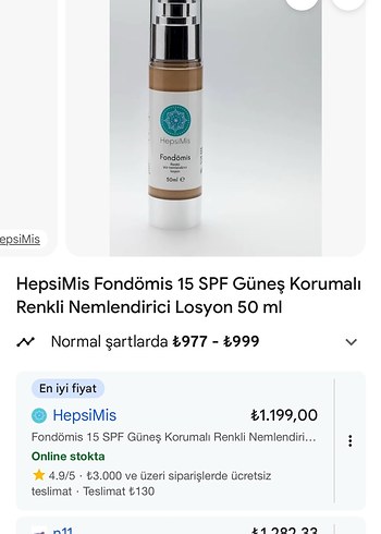  Beden HepsiMis Fondömis 50ml BB Krem
