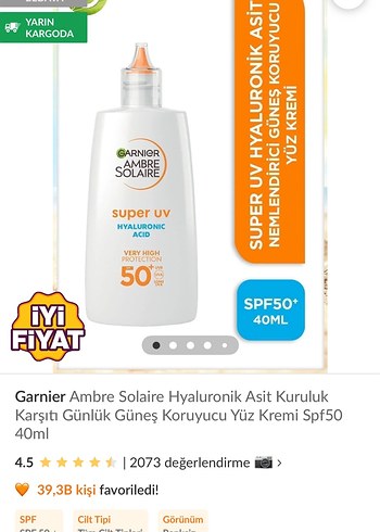 Garnier Ambre Solaire SPF 50 Nemlendirici Güneş kremi - Görsel 4