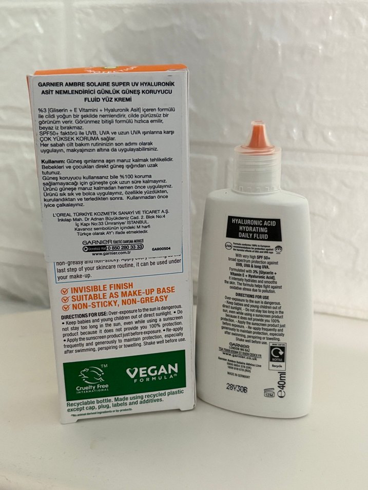 Garnier Ambre Solaire SPF 50 Nemlendirici Güneş kremi - Görsel 2