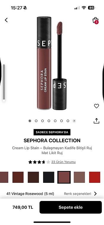 Beden Sephora ruj