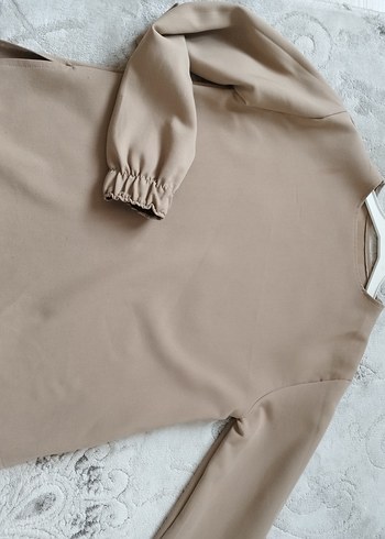 Bej Uzun Kollu Bluz - Görsel 2