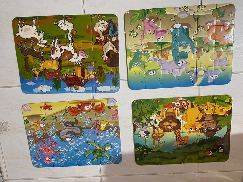 Renkli Hayvan ve Dinozor Temalı Çocuk Yapbozları - Görsel 2