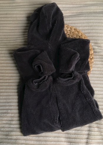 Gri Bebek Boy Kışlık Peluş Tulum #Zara - Görsel 5