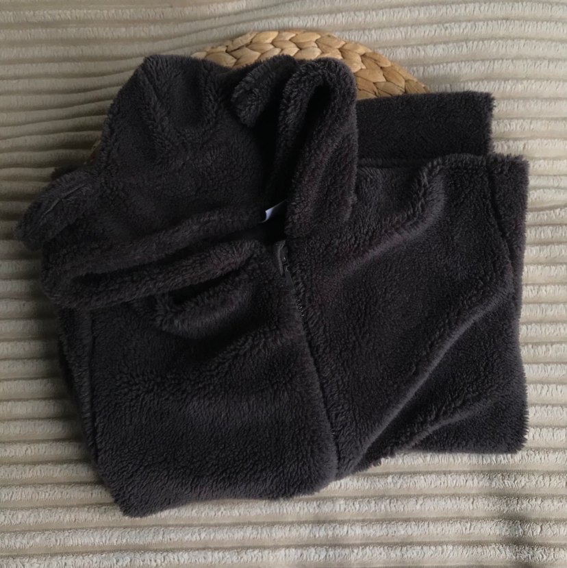 Gri Bebek Boy Kışlık Peluş Tulum #Zara - Görsel 3