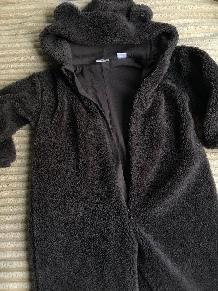 Gri Bebek Boy Kışlık Peluş Tulum #Zara - Görsel 4