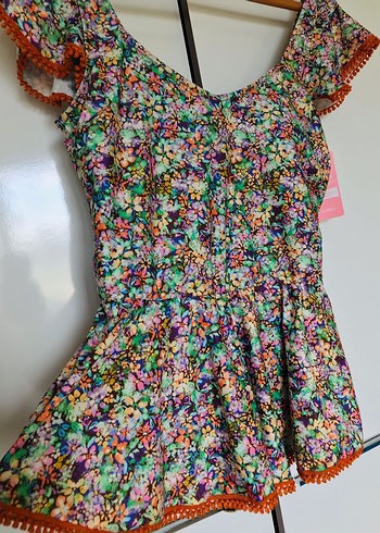 Çiçek Desenli Mini Bohem Mayo - Görsel 4