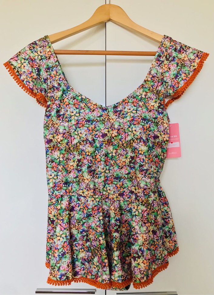 Çiçek Desenli Mini Bohem Mayo - Görsel 3