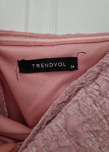 Trendyol & Milla Balon Kol Pembe Kalem Elbise