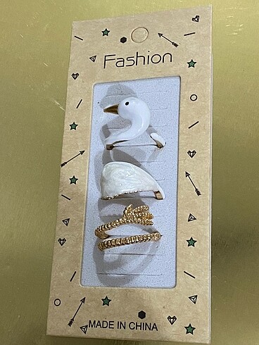 3lü kuğulu yüzük