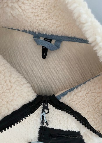m Beden beyaz Renk Krem peluş Polar Ceket