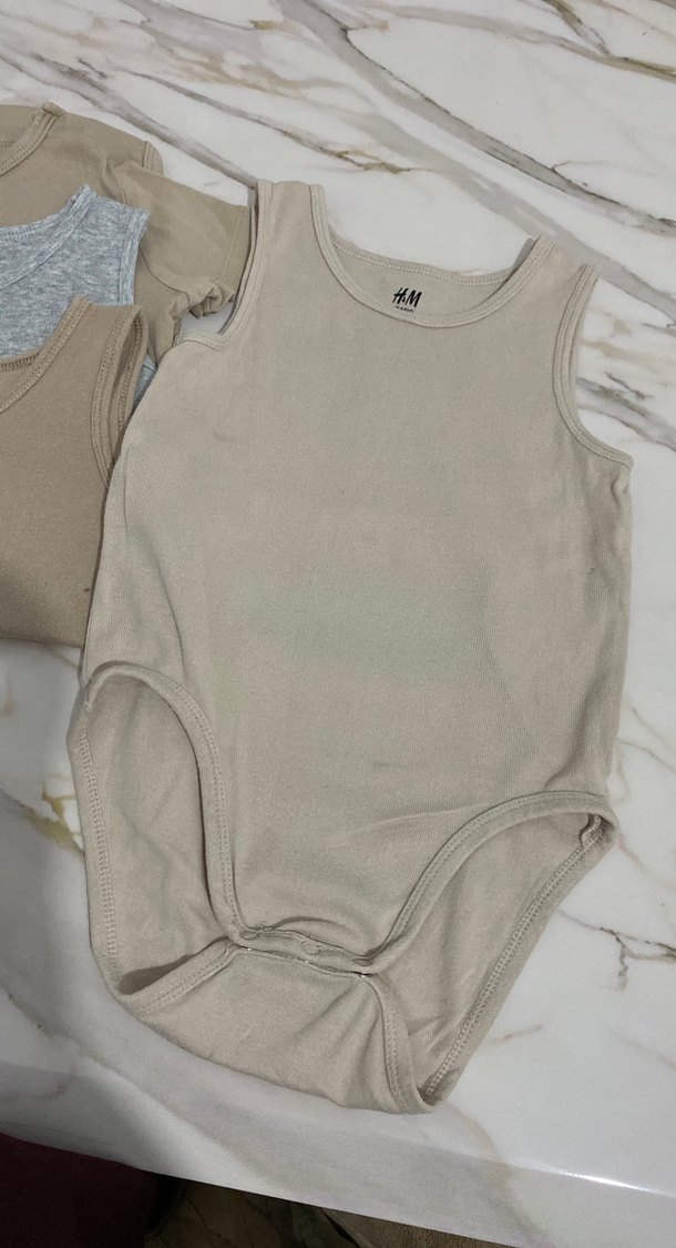 H&M Çocuk Atlet Seti, Bej ve Gri Tonlarda - Görsel 3