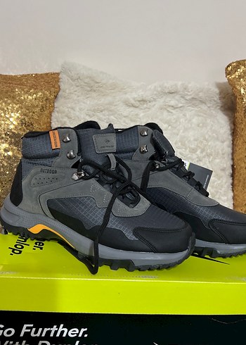 Gri Dunlop Erkek Outdoor Botları Velcro - Görsel 3