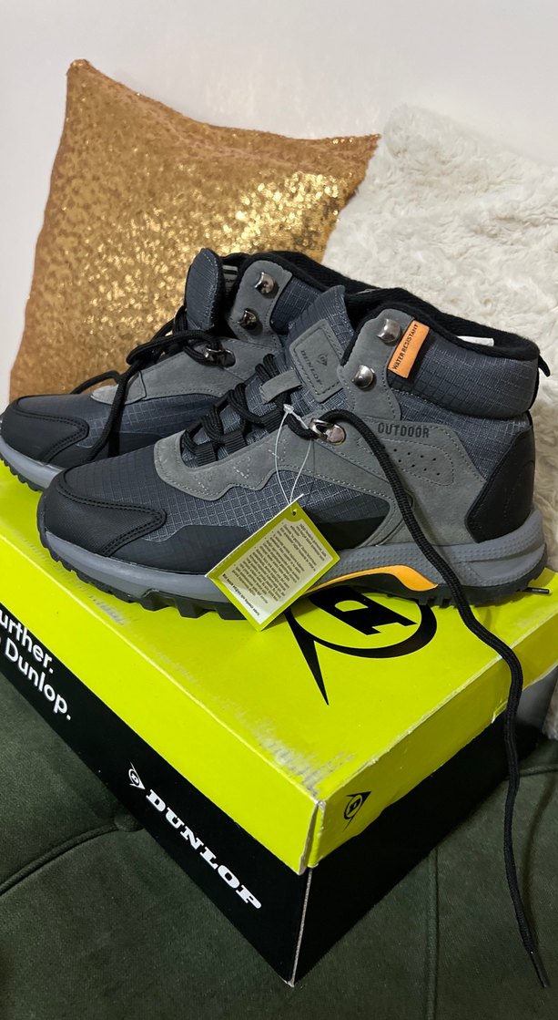 Gri Dunlop Erkek Outdoor Botları Velcro - Görsel 2