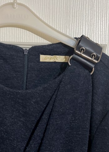 Lacivert Midi Kadın Triko Elbise - Görsel 3