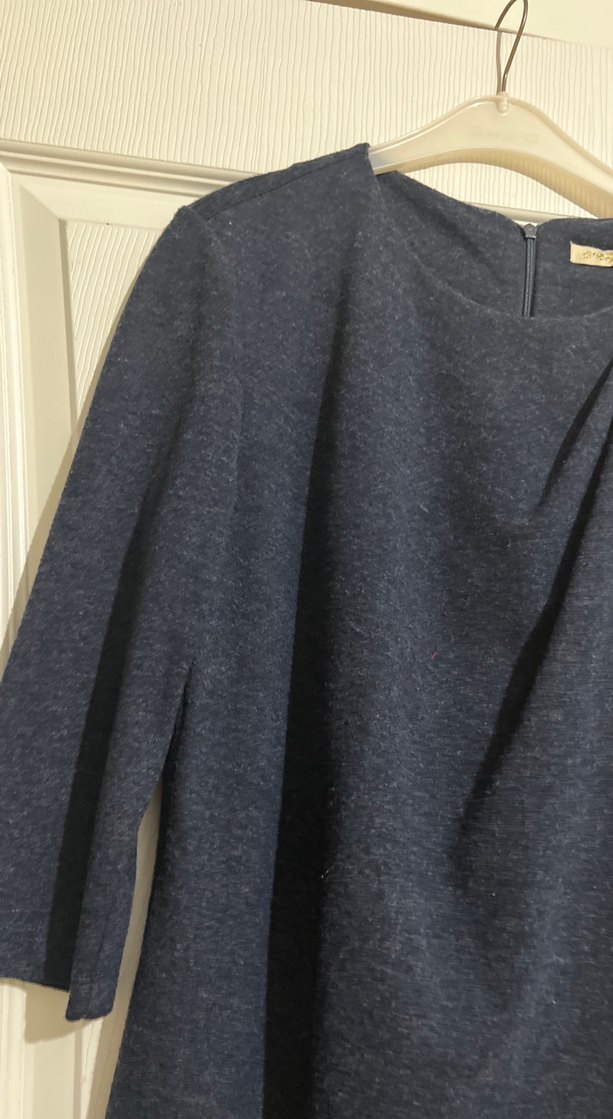 Lacivert Midi Kadın Triko Elbise - Görsel 2