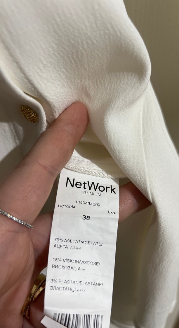 Uzun Kollu Beyaz  gömlek - Görsel 3