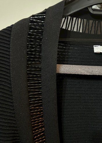 Siyah Örgü Kadın Hırkası - Görsel 2