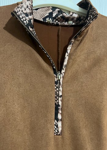 Yılan Desenli Süet Kadın elbise - Görsel 4