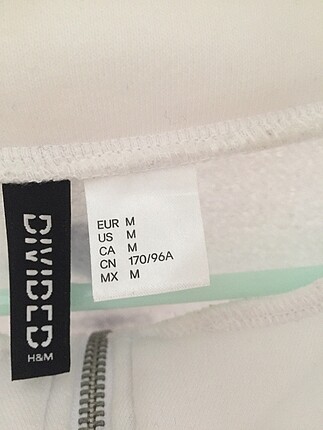 H&M Hm crop beyaz ceket sweatshirt pepsi
