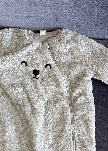 Gri Kürklü Erkek Bebek Tulumu - Görsel 4