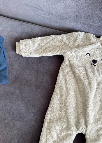 Gri Kürklü Erkek Bebek Tulumu - Görsel 2