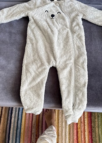 Gri Kürklü Erkek Bebek Tulumu - Görsel 3